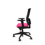 PIQUERAS Y CRESPO Silla de oficina Horna con mecanismo Sincro, Rosa y Negro