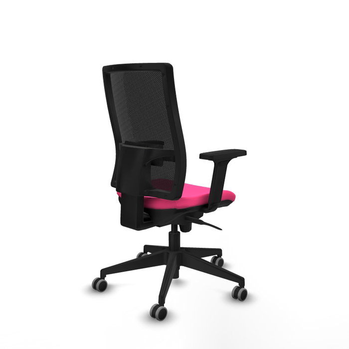 PIQUERAS Y CRESPO Silla de oficina Horna con mecanismo Sincro, Rosa y Negro PIQUERAS Y CRESPO Silla de oficina Horna con mecanismo Sincro, Rosa y Negro