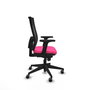 PIQUERAS Y CRESPO Silla de oficina Horna con mecanismo Sincro, Rosa y Negro