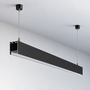 GreenIce Perfil de aluminio KIMERA-NORA Anodizado Negro con Difusor Opal y Tapones 2,02 m