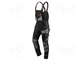 NEO TOOLS Pantalones de trabajo HD Slim Negro XXL