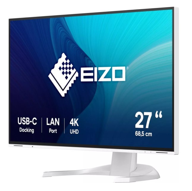 EIZO FlexScan EV2740X-WT Monitor 27" IPS 4K UHD 3840x2160 USB-C 94W Hub EIZO FlexScan EV2740X-WT Monitor 27" IPS 4K UHD 3840x2160 USB-C 94W Hub