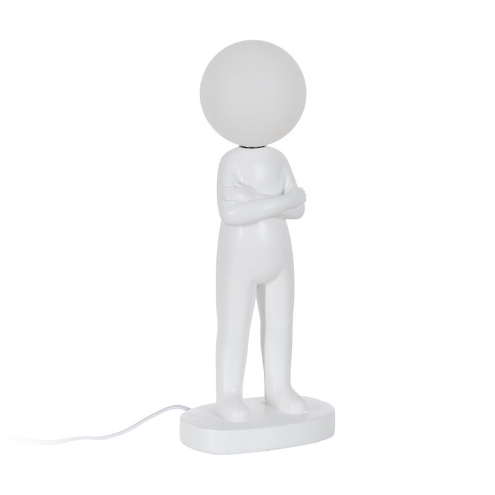 Lámpara Mesa Figura Blanco Resina 18,50 X 14 X 45 cm Lámpara Mesa Figura Blanco Resina 18,50 X 14 X 45 cm