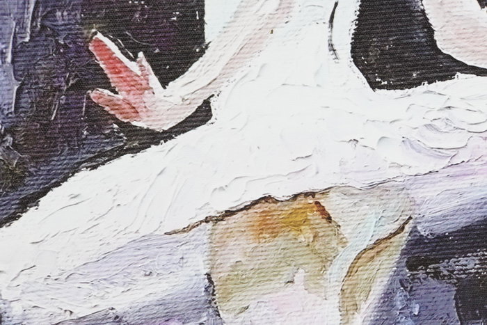 DKD Home Decor Cuadro Tradicional Bailarina Azul Negro 1.8 x 60 x 40 cm (2 Unidades) Lienzo Pino