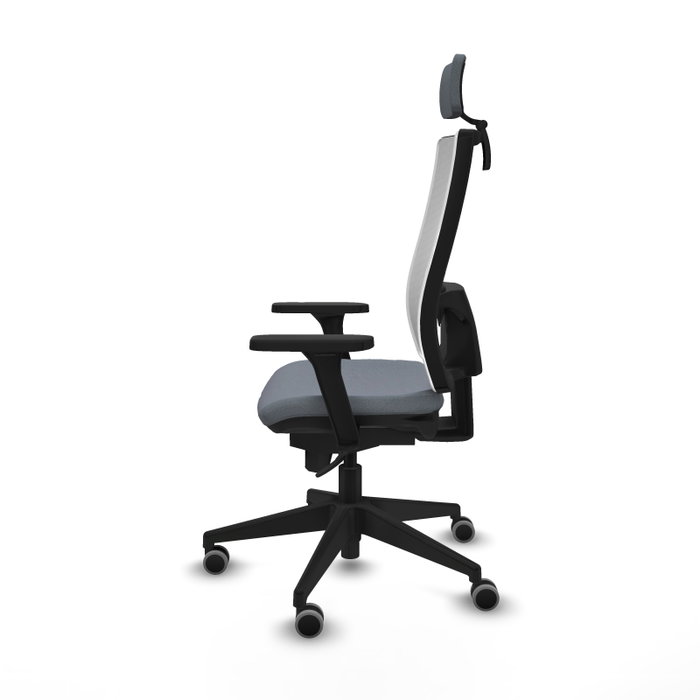 PIQUERAS Y CRESPO Silla de oficina Horna con mecanismo Sincro, Gris y Blanco PIQUERAS Y CRESPO Silla de oficina Horna con mecanismo Sincro, Gris y Blanco
