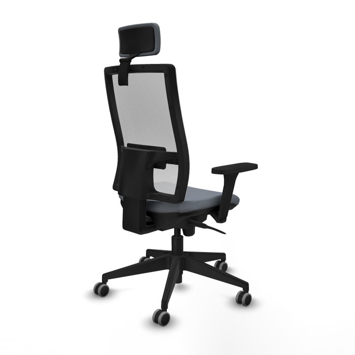 PIQUERAS Y CRESPO Silla de oficina Horna con mecanismo Sincro, Gris y Blanco PIQUERAS Y CRESPO Silla de oficina Horna con mecanismo Sincro, Gris y Blanco