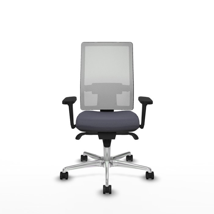 PIQUERAS Y CRESPO Silla de oficina Horna con mecanismo Sincro, Gris oscuro y Blanco PIQUERAS Y CRESPO Silla de oficina Horna con mecanismo Sincro, Gris oscuro y Blanco