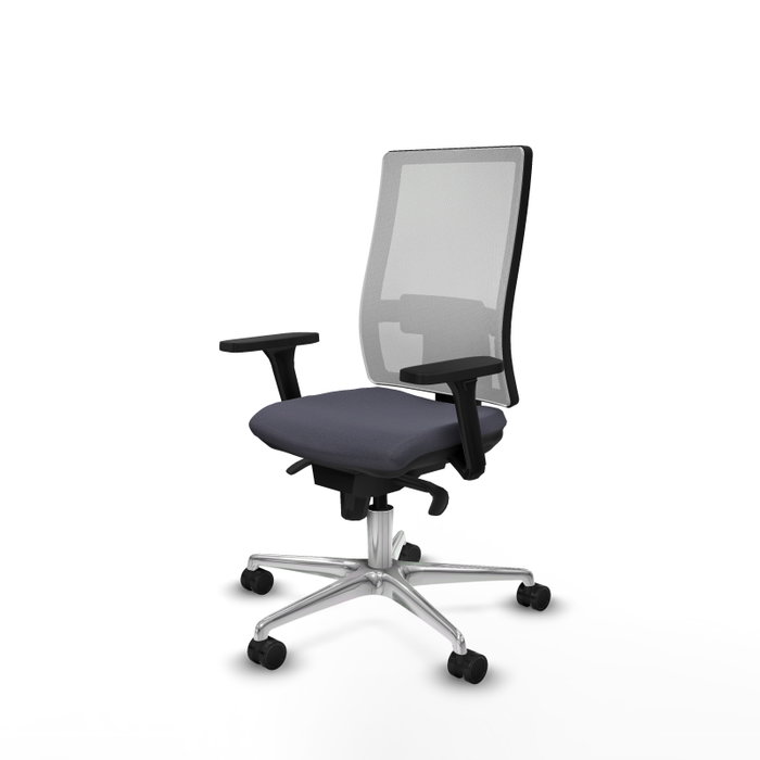PIQUERAS Y CRESPO Silla de oficina Horna con mecanismo Sincro, Gris oscuro y Blanco PIQUERAS Y CRESPO Silla de oficina Horna con mecanismo Sincro, Gris oscuro y Blanco