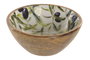 DKD Home Decor Bol de Mango Lacado Verde Olivo 25