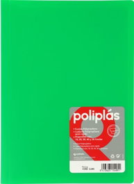 GRAFOPLAS Carpeta de fundas soldadas opacas verde claro formato folio
