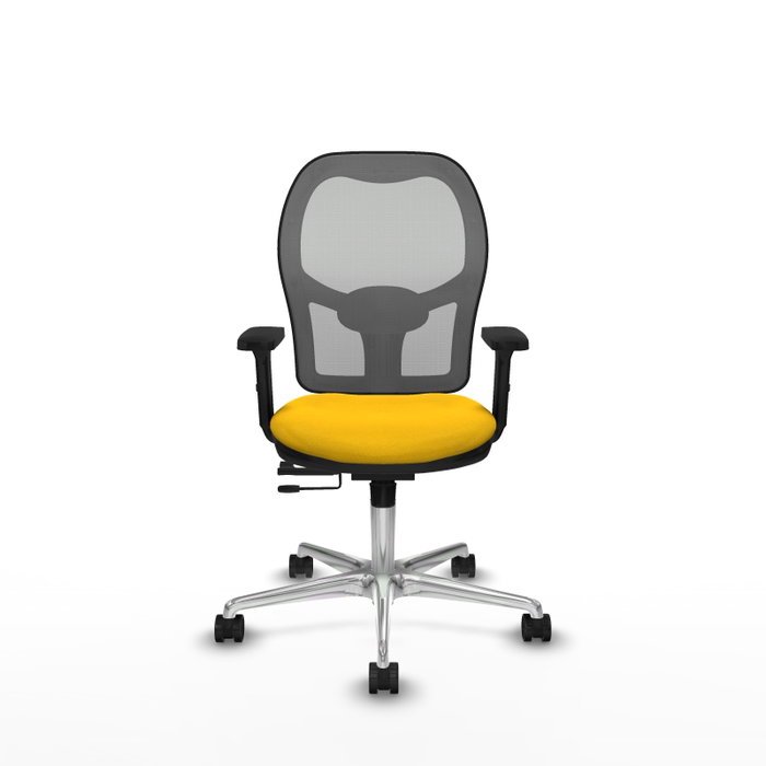 PIQUERAS Y CRESPO Silla de oficina Jorquera con mecanismo Sincro/Traslack, Amarillo y Gris PIQUERAS Y CRESPO Silla de oficina Jorquera con mecanismo Sincro/Traslack, Amarillo y Gris