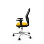 PIQUERAS Y CRESPO Silla de oficina Jorquera con mecanismo Sincro/Traslack, Amarillo y Gris