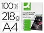 Q-connect Papel Fotográfico Glossy DIN A4 218 gr 100 Hojas para Láser