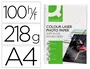 Q-connect Papel Fotográfico Glossy DIN A4 218 gr 100 Hojas para Láser