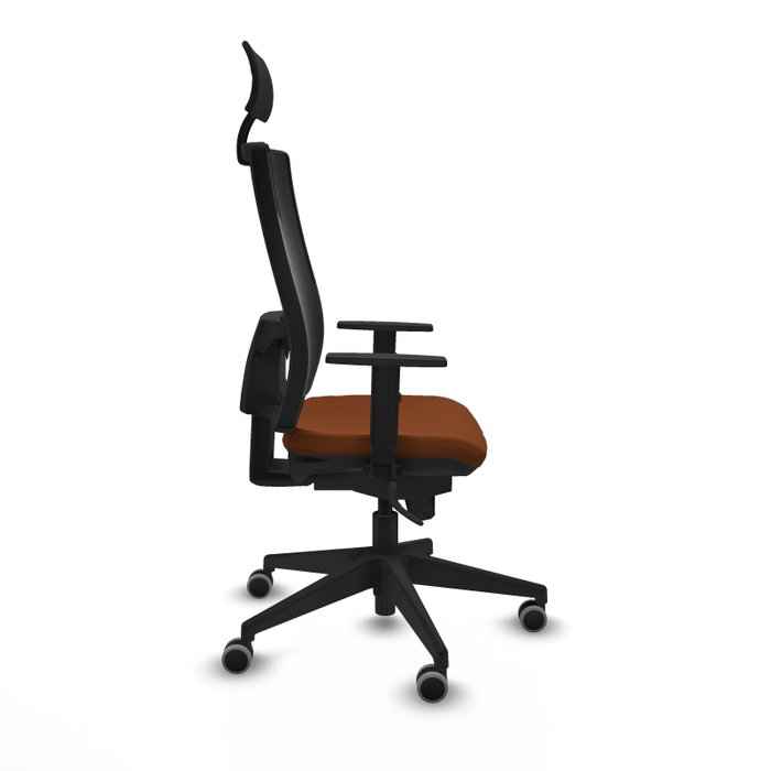 PIQUERAS Y CRESPO Silla de oficina Horna con mecanismo Sincro, Marrón y Negro PIQUERAS Y CRESPO Silla de oficina Horna con mecanismo Sincro, Marrón y Negro
