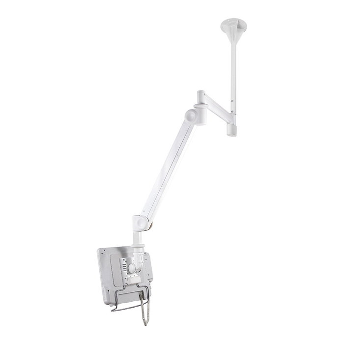 Neomounts FPMA-HAC100H Soporte de Techo Médico para Monitor LCD 10-32" (25.4-81.28cm) Ajustable, Pivota, Giratorio, VESA 75x75/100x100, 12kg, Blanco