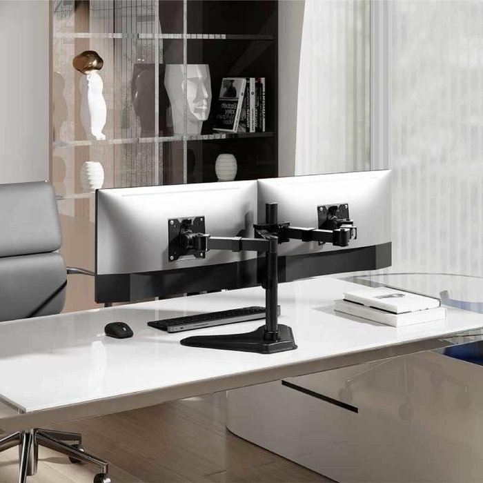Aisens Soporte de Mesa para 2 Monitores/TV 17-35 Pulgadas, Negro