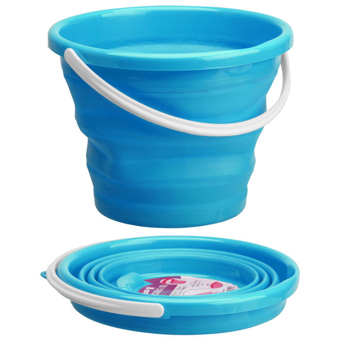 Je cherche une Idee Cubo Plegable 10 L Plástico y Silicona Colores Surtidos Ideal para el Hogar y Exterior