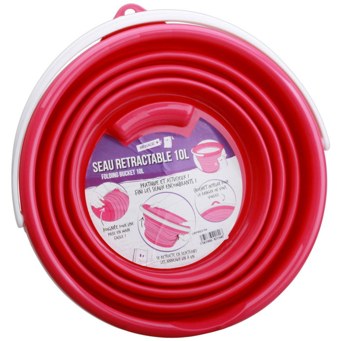 Je cherche une Idee Cubo Plegable 10 L Plástico y Silicona Colores Surtidos Ideal para el Hogar y Exterior