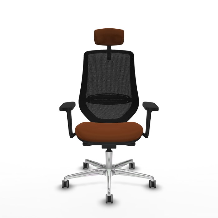 PIQUERAS Y CRESPO Silla de oficina Mardos con mecanismo Sincro/Traslack Marrón y Negro