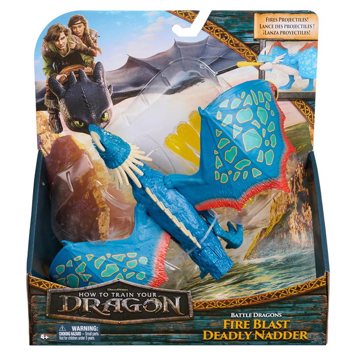 Spin Master Figura Dragón Deadly Nadder de Lujo 6074242, Figura Articulada de 25 cm para Recrear Aventuras Épicas