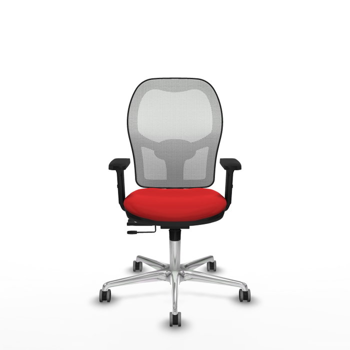 PIQUERAS Y CRESPO Silla de oficina Jorquera con mecanismo Sincro/Traslack, Rojo y Blanco PIQUERAS Y CRESPO Silla de oficina Jorquera con mecanismo Sincro/Traslack, Rojo y Blanco