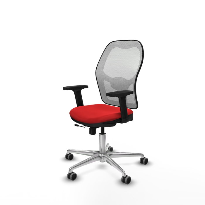 PIQUERAS Y CRESPO Silla de oficina Jorquera con mecanismo Sincro/Traslack, Rojo y Blanco PIQUERAS Y CRESPO Silla de oficina Jorquera con mecanismo Sincro/Traslack, Rojo y Blanco