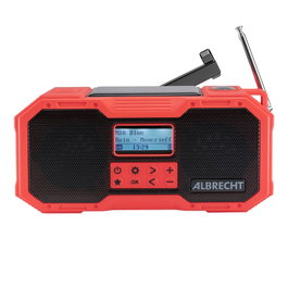 Albrecht DR 112 Outdoor Kurbelradio DAB+/UKW Negro, Rojo