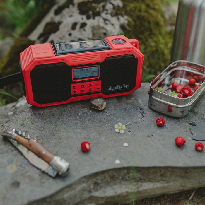 Albrecht DR 112 Outdoor Kurbelradio DAB+/UKW Negro, Rojo Albrecht DR 112 Outdoor Kurbelradio DAB+/UKW Negro, Rojo