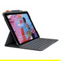 Logitech Slim Folio Teclado Bluetooth y Funda Protectora para iPad 7.ª/8.ª Generación QWERTZ Gris