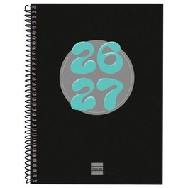 Finocam Agenda Cool para Estudiantes Espiral 2026-2027 Negro