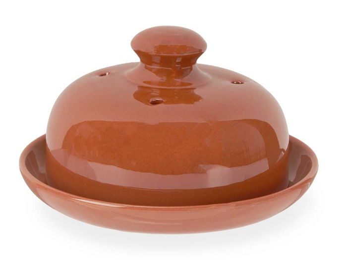 La Dehesa Quesera Pequeña 19 cm Color Miel de Barro no Refractario 18.5x18.5x11.5 cm (Set de 4)