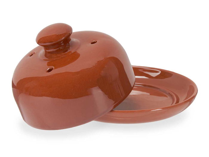 La Dehesa Quesera Pequeña 19 cm Color Miel de Barro no Refractario 18.5x18.5x11.5 cm (Set de 4)