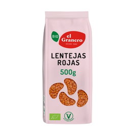El Granero Integral Lentejas Rojas Bio 500g (Paquete de 12)