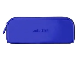 Antartik Prisma Estuche Portatodo Rectangular Silicona Soft Azul Oscuro 185x75x50 mm