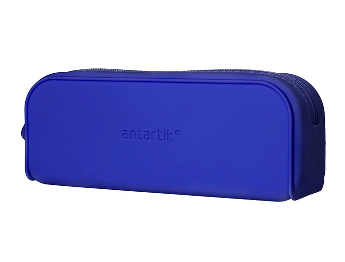 Antartik Prisma Estuche Portatodo Rectangular Silicona Soft Azul Oscuro 185x75x50 mm