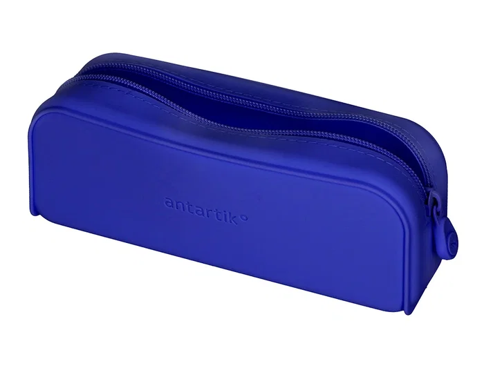 Antartik Prisma Estuche Portatodo Rectangular Silicona Soft Azul Oscuro 185x75x50 mm