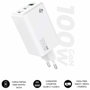 Subblim Cargador GaN 100W con 2xUSB-C y 1xUSB-A Blanco