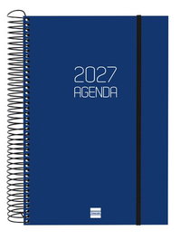 Finocam Agenda Anual 2027 Espiral Basic Opaque Azul