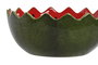 DKD Home Decor Fruits 24 Bol Gres Moderno Mediterraneo Verde Rojo 15x15x6.5 cm (4 Unidades)