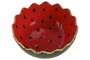 DKD Home Decor Fruits 24 Bol Gres Moderno Mediterraneo Verde Rojo 15x15x6.5 cm (4 Unidades)