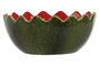 DKD Home Decor Fruits 24 Bol Gres Moderno Mediterraneo Verde Rojo 15x15x6.5 cm (4 Unidades)
