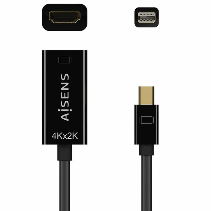Aisens Conversor Mini DP a HDMI 4K@30Hz Negro 15cm