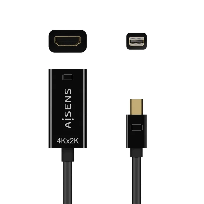 Aisens Conversor Mini DisplayPort a HDMI 4K@30Hz Negro 15cm