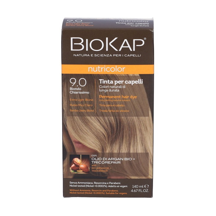 Biokap Tinte 9.0 Rubio Muy Claro 140ml - Coloración y Cobertura de Canas Biokap Tinte 9.0 Rubio Muy Claro 140ml - Coloración y Cobertura de Canas