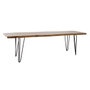 DKD Home Decor Descalzadora de Acacia y Metal Natural 160x40x46 cm