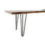 DKD Home Decor Descalzadora de Acacia y Metal Natural 160x40x46 cm