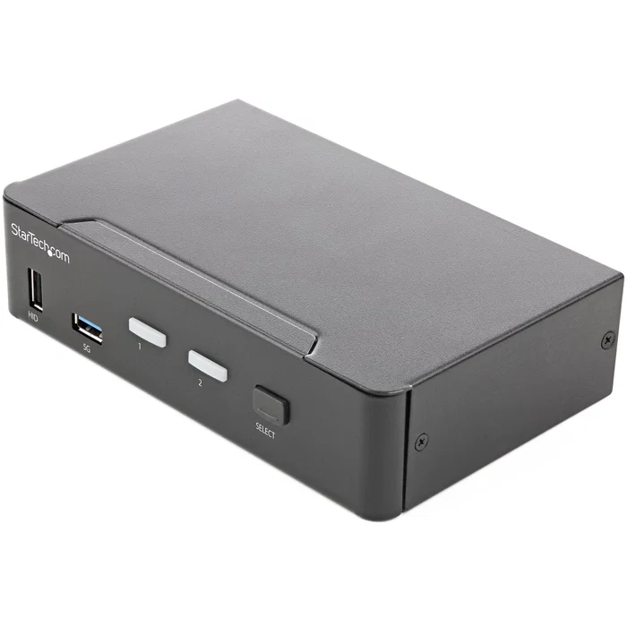 StarTech Switch KVM de 2 Puertos HDMI 2.0 4K 60Hz con Hub USB 3.0