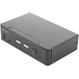 Startech Conmutador KVM 2x1 HDMI 2.0 4K 60Hz con Hub USB, 2 Ordenadores 1 Monitor/Teclado/Ratón