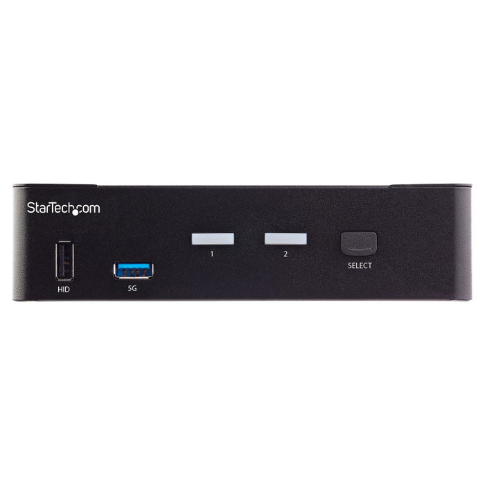 Startech Conmutador KVM 2x1 HDMI 2.0 4K 60Hz con Hub USB, 2 Ordenadores 1 Monitor/Teclado/Ratón